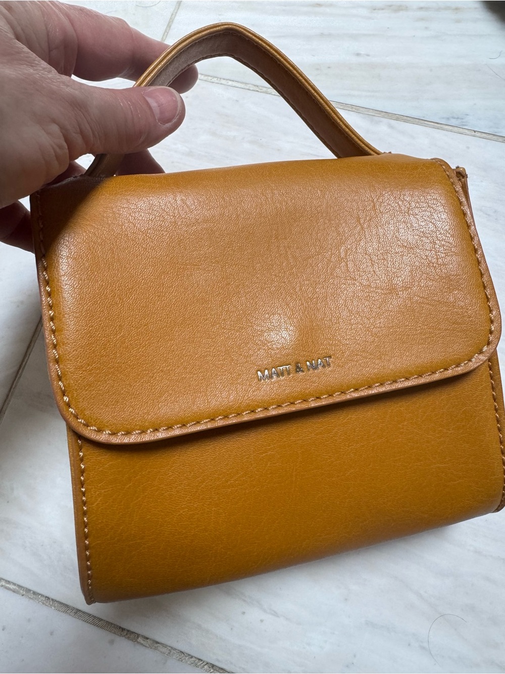 Matt & Nat Mustard Mustard Yellow Mini Top-Handle Cross-Body Bag